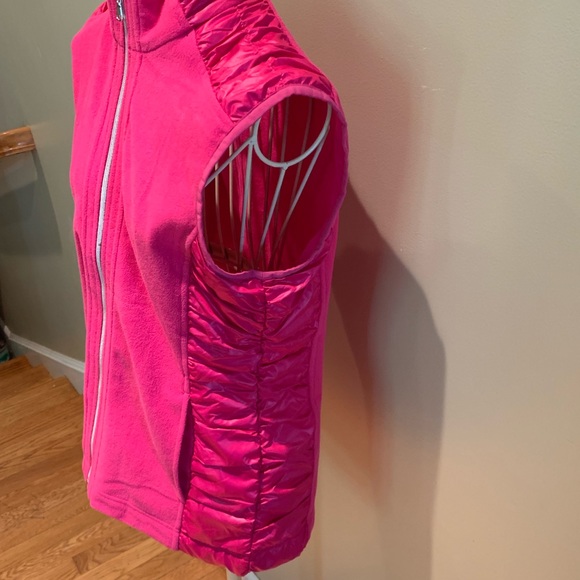 CUTTER AND BUCK Pink Fleece Zip Up Vest - Picture 6 of 8